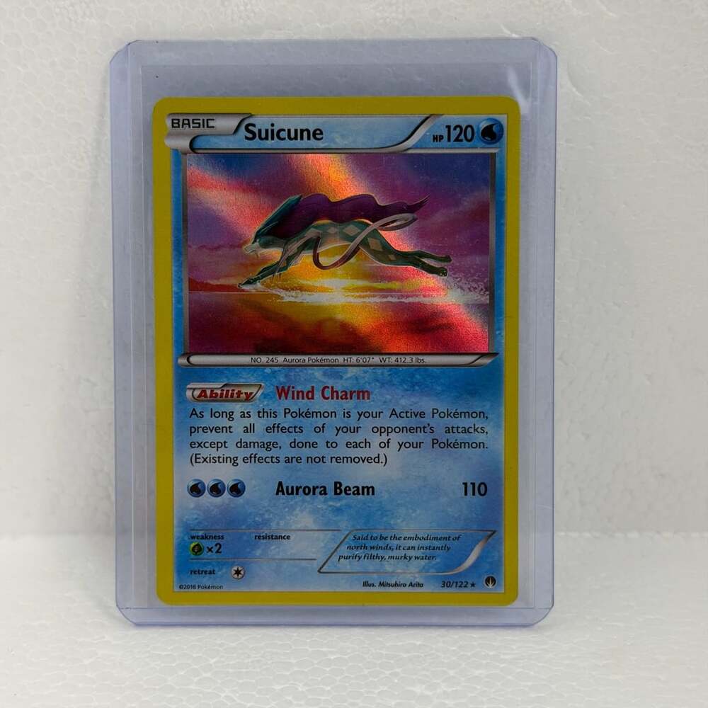 Pokemon Suicune 30/122 XY Breakpoint Holo Rare Trading Card